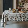 Table linen - Golden Fall on Natural Tablecloth - LINEN TALES