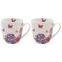 Tasses et mugs - set 2 mugs butterfly blossoms - KARENA INTERNATIONAL