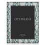 Decorative objects - Wallet in Argento Miro Silver\" Green Pitone\ " - OTTAVIANI