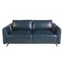 Sofas - 2 seater blue leather sofa - ANGEL CERDÁ