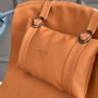 Lawn chairs - Italian Faux Leather Folding Chair - Orange - MERN LIVING