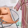 Chaises de jardin - Chaise Pliante Italienne En Similicuir - Orange - MERN LIVING
