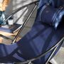 Transats - Chaise Pliante Italienne en Similicuir - Indigo - MERN LIVING