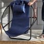 Transats - Chaise Pliante Italienne en Similicuir - Indigo - MERN LIVING