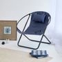 Transats - Chaise Pliante Italienne en Similicuir - Indigo - MERN LIVING