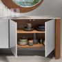 Sideboards - Sideboard silver wood, walnut and porcelain marble top - ANGEL CERDÁ