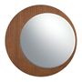 Mirrors - Round walnut wall mirror - ANGEL CERDÁ
