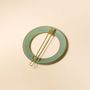 Accessoires cheveux - Barrette ronde Vert d'eau - BACHCA
