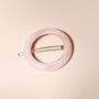 Accessoires cheveux - Barrette ronde Rose dragée - BACHCA