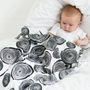 Childcare  accessories - PLANT PRINT 3-PACK MUSLINS - for newborn to 4 months old babies - ETTA LOVES
