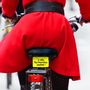 Gifts - Cycling badge "A vélo, les bouchons sautent!" (fluo) - V-LOPLAK (ACCESSOIRE TENDANCE)