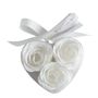 Savons - Boîte C?ur de 3 roses de savon blanches - Parfum Rose - MATHILDE M.