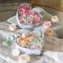 Soaps - Heart Box Bouquet Parterre of Pink and White Soap Flowers - Rose Perfume - MATHILDE M.