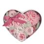 Soaps - Heart Box Bouquet Parterre of Pink and White Soap Flowers - Rose Perfume - MATHILDE M.