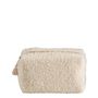 Clutches - Bouclette ecru rectangular toiletry bag - Small model - MATHILDE M.