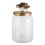 Decorative objects - Idylle floral candy box in glass and gold metal - Large model - ø 9.5 x 18 cm - MATHILDE M.