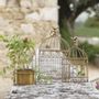 Objets de décoration - Cache-pot Cage à oiseau en métal doré - Grand modèle - ø 18 x 34 cm - MATHILDE M.