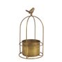 Objets de décoration - Cache-pot Cage à oiseau en métal doré - Petit modèle - ø 14 x 29 cm - MATHILDE M.