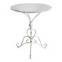 Console table - Round country garden table in white metal - 60 x 60 x 72 cm - MATHILDE M.