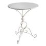 Console table - Round country garden table in white metal - 60 x 60 x 72 cm - MATHILDE M.