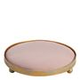 Plats et saladiers - Plateau rond tapissier pour décor parfumé - Rose - MATHILDE M.
