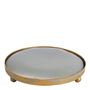 Platter and bowls - Round upholstered tray for scented decor - Gray - MATHILDE M.