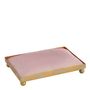 Platter and bowls - Rectangular upholstered tray for scented decor - Pink - MATHILDE M.