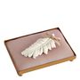 Platter and bowls - Rectangular upholstered tray for scented decor - Pink - MATHILDE M.