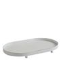Plats et saladiers - Plateau ovale en métal blanc - 25 x 15 x 2,5 cm - MATHILDE M.