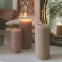 Candles - Scented decorative candle Pink flower - Large model - H. 20 cm - MATHILDE M.