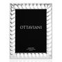 Decorative objects - Photoframe with silver Miro Silver "Torchon" - OTTAVIANI