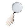Decorative objects - Small magnifier white hand handle - CHEHOMA