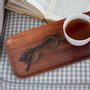 Trays - Long designer serving tray - Trompe-l'oeil glasses 15x32 cm - MONBOPLATO