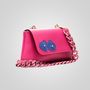 Sacs et cabas - Audrey, sac à bandoulière de couleur fucsia avec cœurs et pierres - CORDINI RITA BY ILARIA RICCI
