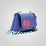 Bags and totes - Audrey shoulder bag in fucsia color with hearts and stones and chain - CORDINI RITA BY ILARIA RICCI