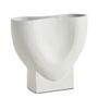 Vases - Vase CELESTE en métal blanc - Petit modèle - H. 21 cm - BLANC D'IVOIRE