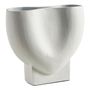 Vases - CELESTE vase in white metal - Large model - H. 25 cm - BLANC D'IVOIRE