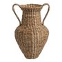 Vases - Vase amphore décorative OASIS en osier - Grand modèle - H. 40 cm - BLANC D'IVOIRE