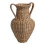 Vases - Vase amphore décorative OASIS en osier - Grand modèle - H. 40 cm - BLANC D'IVOIRE