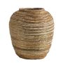 Decorative objects - GOA decorative jar in abaca - Natural and gold - BLANC D'IVOIRE