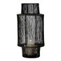 Candlesticks and candle holders - ARIANE lantern in black metal - Large model - H. 45 cm - BLANC D'IVOIRE