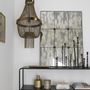 Platter and bowls - Set of 2 TORSADE trays in aged brass finish metal - BLANC D'IVOIRE