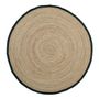 Rugs - Round CIRCLE rug in black hemmed jute - ? 200cm - BLANC D'IVOIRE