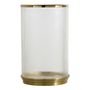 Candlesticks and candle holders - OSCAR tealight holder in ribbed glass and gold metal - Large model - ø 24.5 x 38.5 cm - BLANC D'IVOIRE