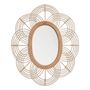 Miroirs - Miroir SOLEDAD ovale en rotin - ø 80 x 61 cm - BLANC D'IVOIRE