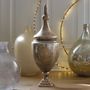 Decorative objects - DAPHNE jar pot in mercury glass with antique silver finish - BLANC D'IVOIRE