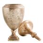 Decorative objects - DAPHNE jar pot in mercury glass with antique silver finish - BLANC D'IVOIRE