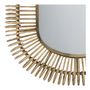 Mirrors - SALOME oval mirror in rattan and metal - Large model - H. 105 cm - BLANC D'IVOIRE