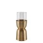 Candlesticks and candle holders - COMETE tealight holder in gold metal - H. 27 cm - BLANC D'IVOIRE