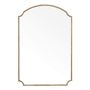 Mirrors - MARGAUX mirror in aged gold metal - H. 120 cm - BLANC D'IVOIRE